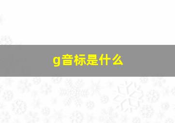 g音标是什么