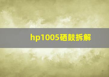 hp1005硒鼓拆解