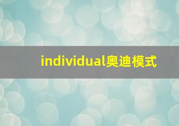 individual奥迪模式