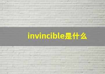 invincible是什么