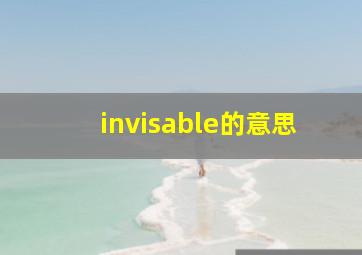 invisable的意思