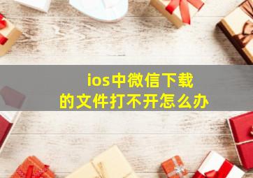 ios中微信下载的文件打不开怎么办