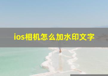 ios相机怎么加水印文字