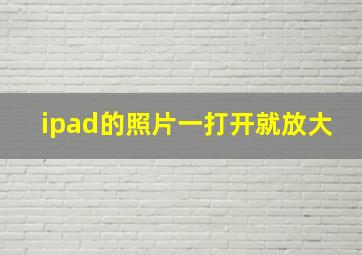 ipad的照片一打开就放大