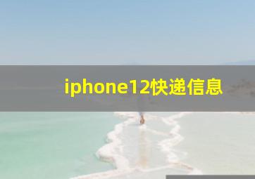 iphone12快递信息