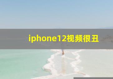 iphone12视频很丑