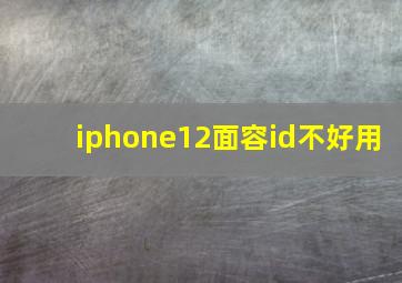 iphone12面容id不好用