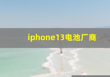 iphone13电池厂商