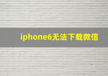 iphone6无法下载微信