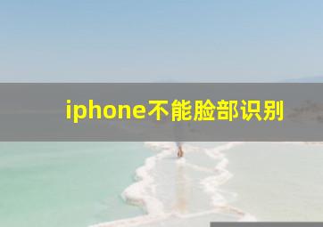 iphone不能脸部识别