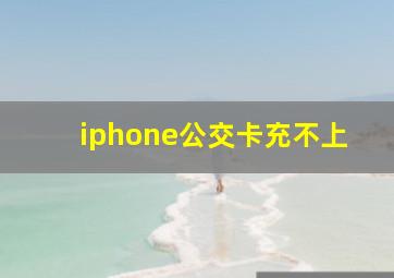 iphone公交卡充不上