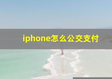 iphone怎么公交支付