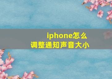 iphone怎么调整通知声音大小