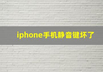 iphone手机静音键坏了