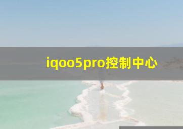 iqoo5pro控制中心