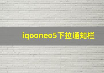 iqooneo5下拉通知栏