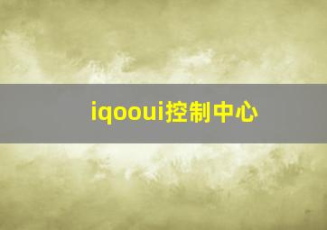 iqooui控制中心