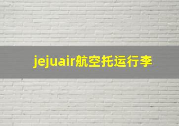 jejuair航空托运行李