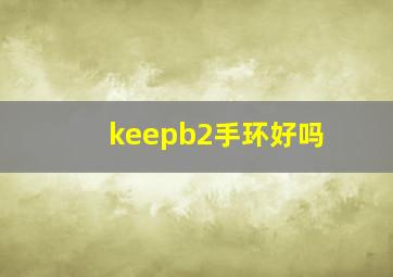 keepb2手环好吗