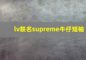 lv联名supreme牛仔短袖