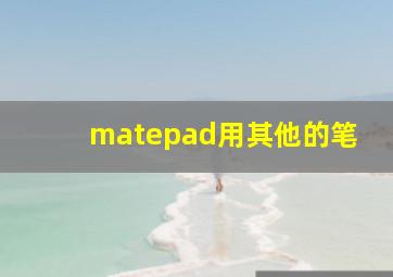 matepad用其他的笔