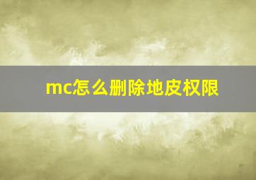 mc怎么删除地皮权限