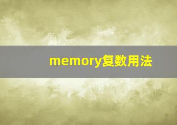 memory复数用法