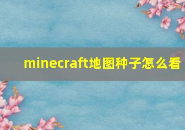 minecraft地图种子怎么看