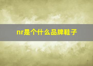 nr是个什么品牌鞋子