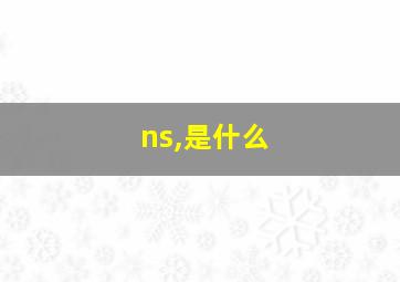 ns,是什么