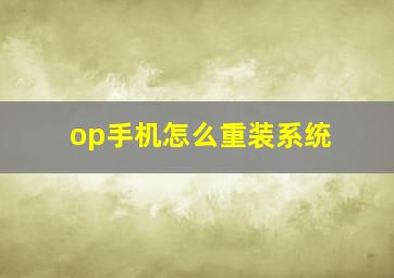 op手机怎么重装系统