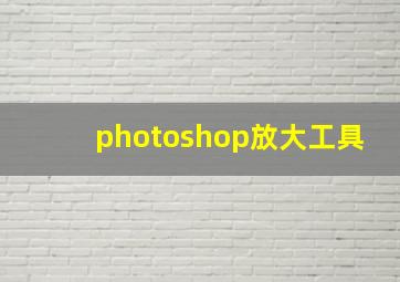 photoshop放大工具