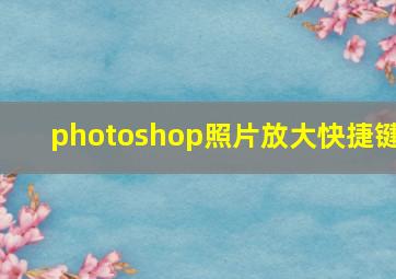 photoshop照片放大快捷键