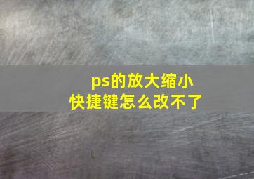 ps的放大缩小快捷键怎么改不了