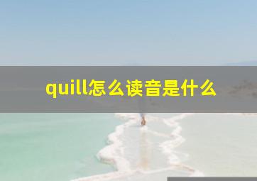 quill怎么读音是什么