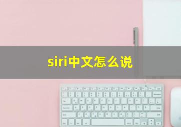 siri中文怎么说