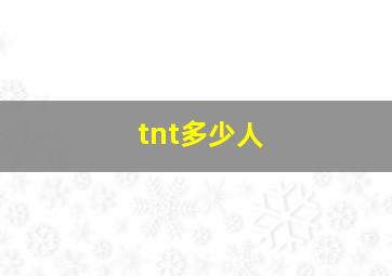 tnt多少人