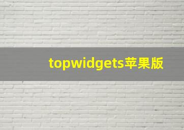 topwidgets苹果版