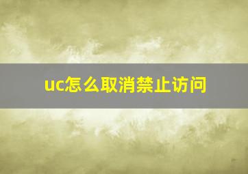 uc怎么取消禁止访问