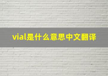 vial是什么意思中文翻译