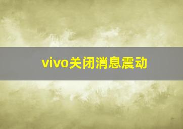 vivo关闭消息震动