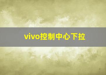 vivo控制中心下拉