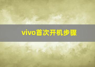 vivo首次开机步骤