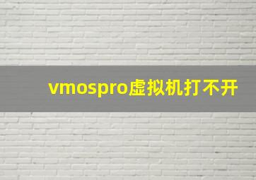 vmospro虚拟机打不开