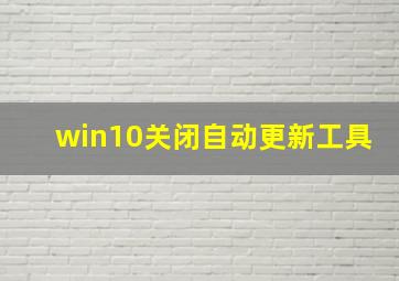 win10关闭自动更新工具