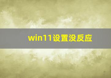 win11设置没反应