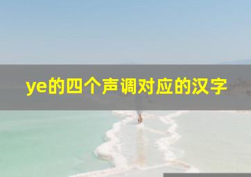 ye的四个声调对应的汉字