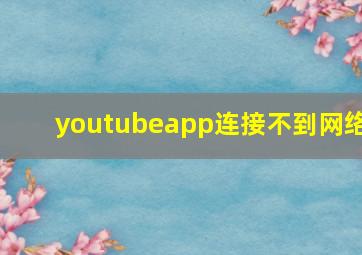 youtubeapp连接不到网络