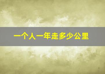 一个人一年走多少公里