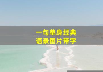 一句单身经典语录图片带字